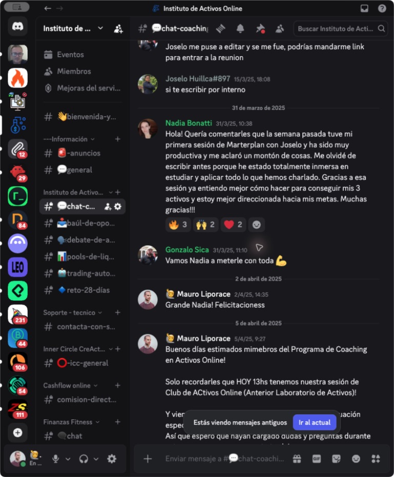 Mensaje original de Nadia Bonatti